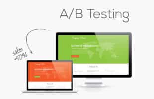30831318 – a b testing optimization in website design vector illustration