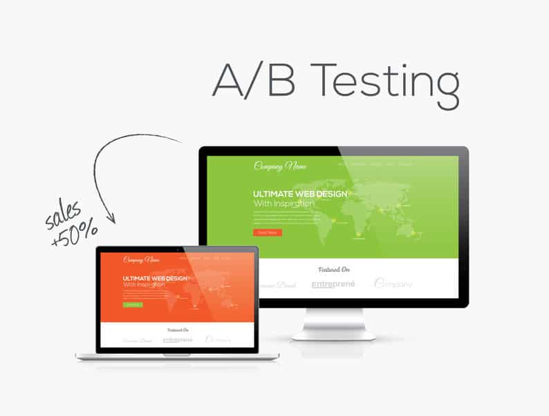 30831318 – a b testing optimization in website design vector illustration