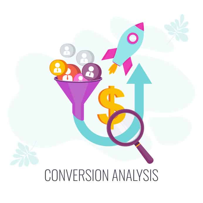 Conversion Rate optimization. Potential customer becoming an actual customer.