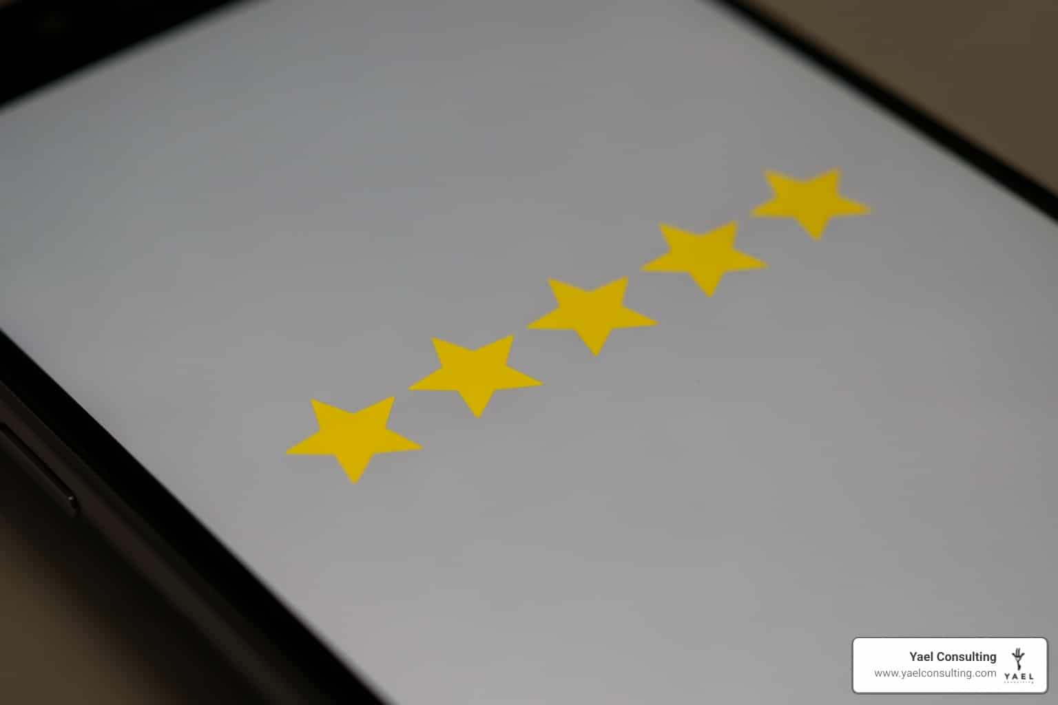 a 5-star review on a smartphone screen - lead generation for home services