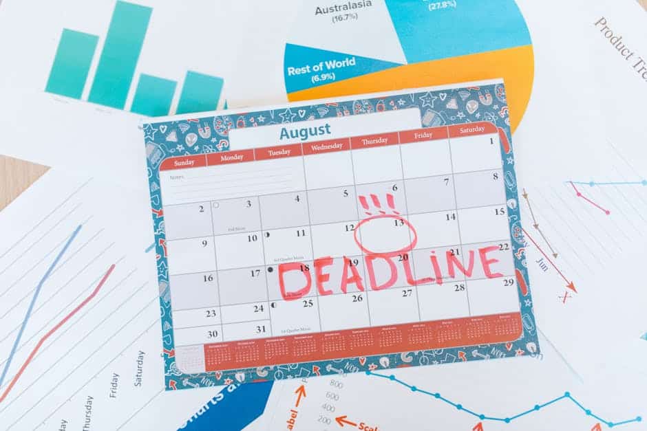 Calendar highlighting different analysis frequencies - google ads analysis