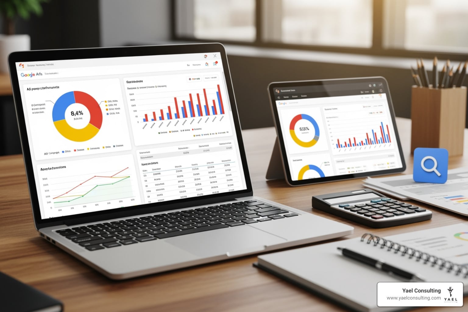 Google Ads interface showing the Reports section - google ads analysis tools